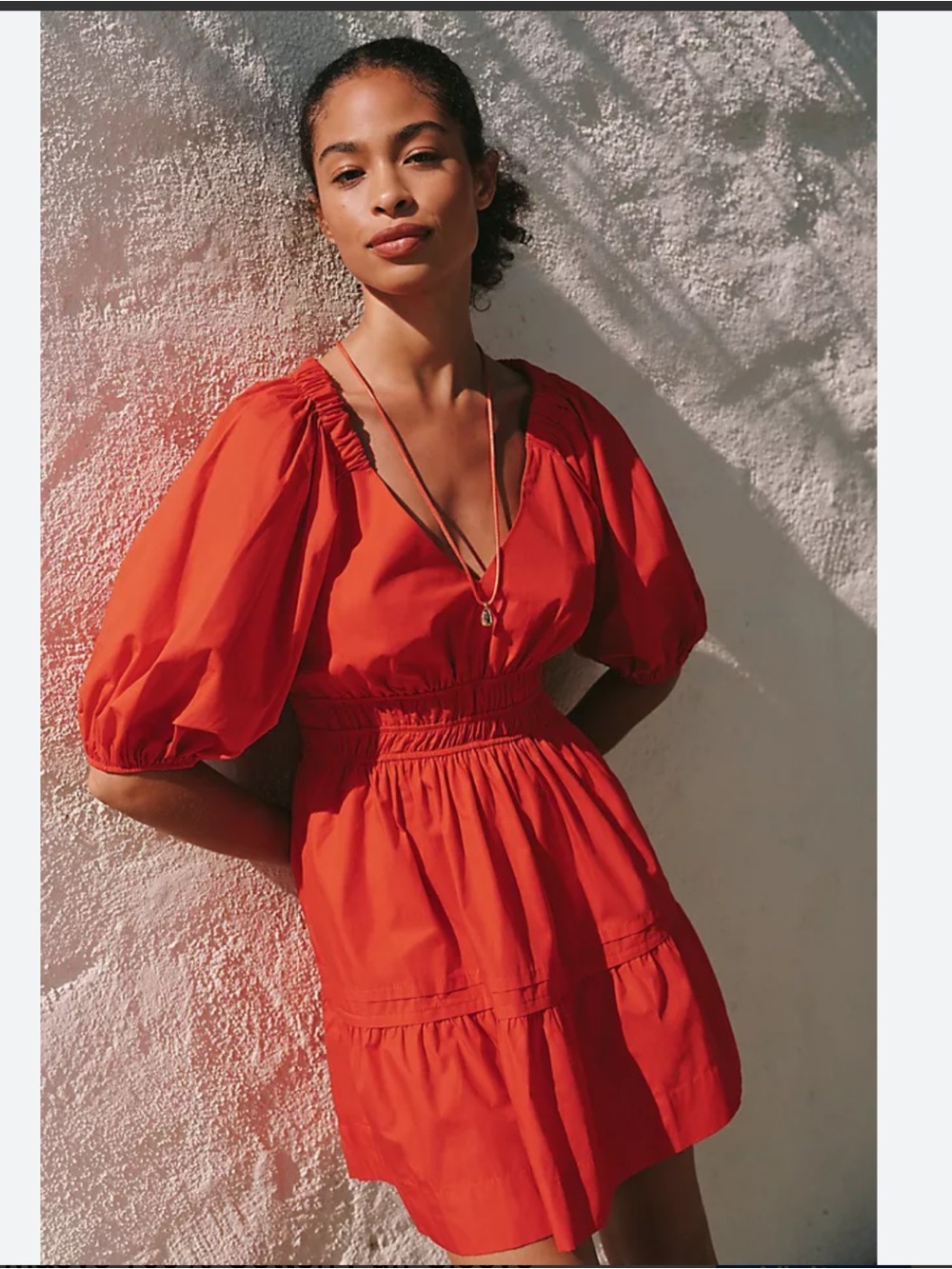 NWT retail $148 size XS #Anthropologie Puff sleeve smocked A-Line mini dress